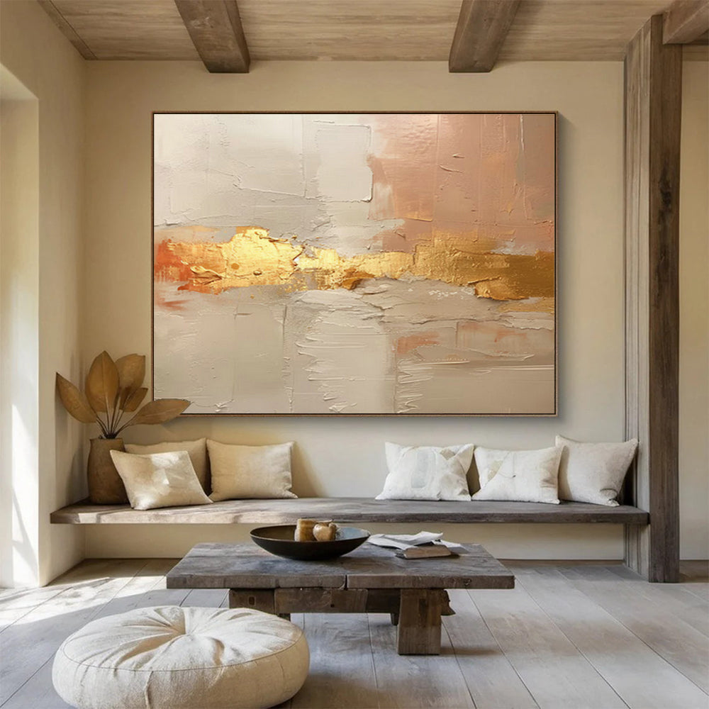 Oversized Custom Abstract Hand Painting for Arctic Permafrost Thaw Research Station DLZ3001