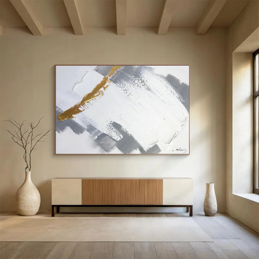 Customized Large-Scale Abstract Hand Painting for Art Gallery DLZ2701
