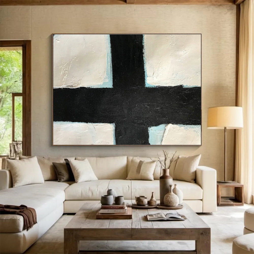 Custom-Made Quantum Cryptography Lab Large Abstract Hand Painting DLZ2564