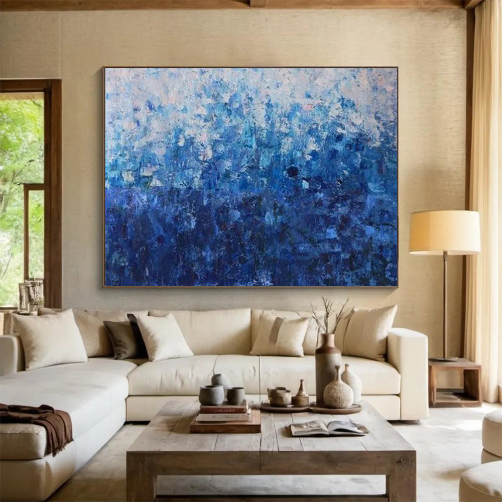 Large-Size Custom Abstract Hand Painting for Urban Vertical Farming Aquaponics System Integration Facility DLZ3044
