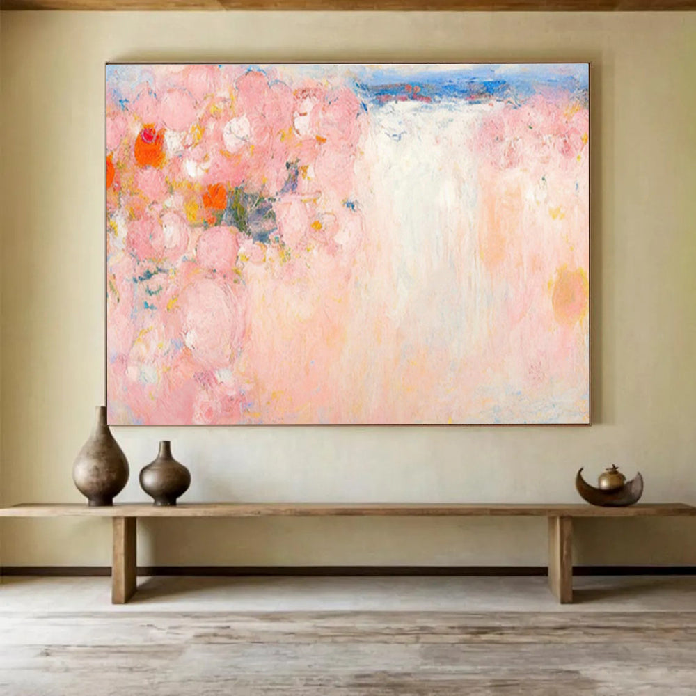 Custom Giant Abstract Hand Painting for Ferry Terminal Waiting Lounge DLZ2795
