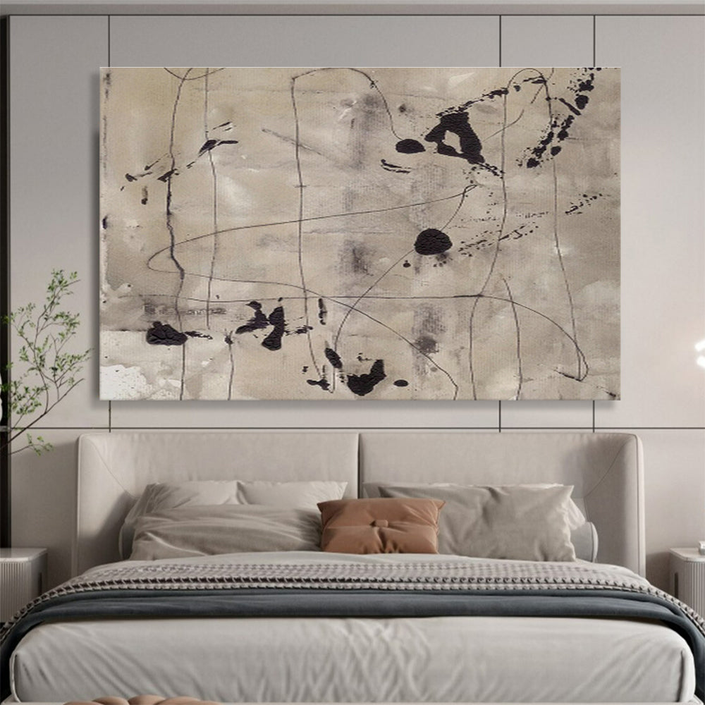 Large Custom Abstract Hand-Painted Art for Urban Heat Island Mitigation Project Office DLZ2830