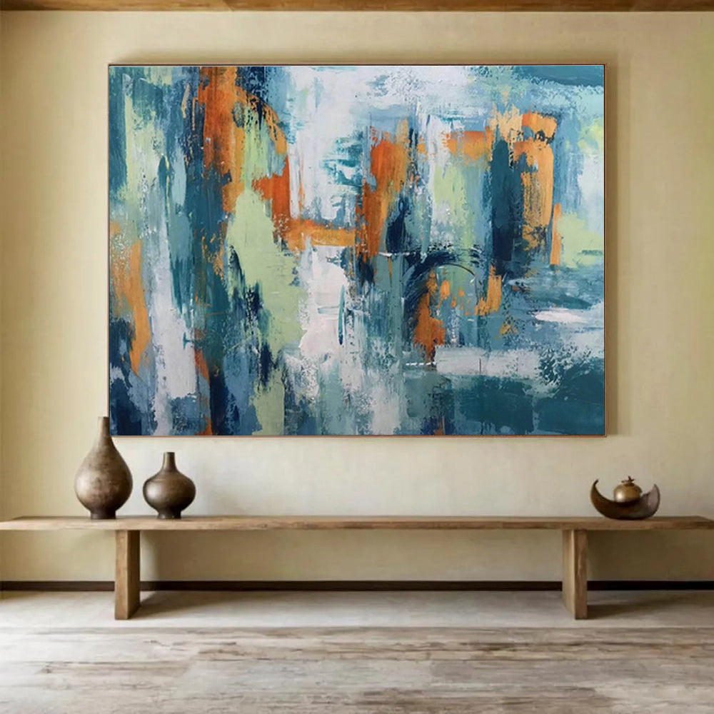 Custom Giant Abstract Hand Painting for Hotel Lobby DLZ2679
