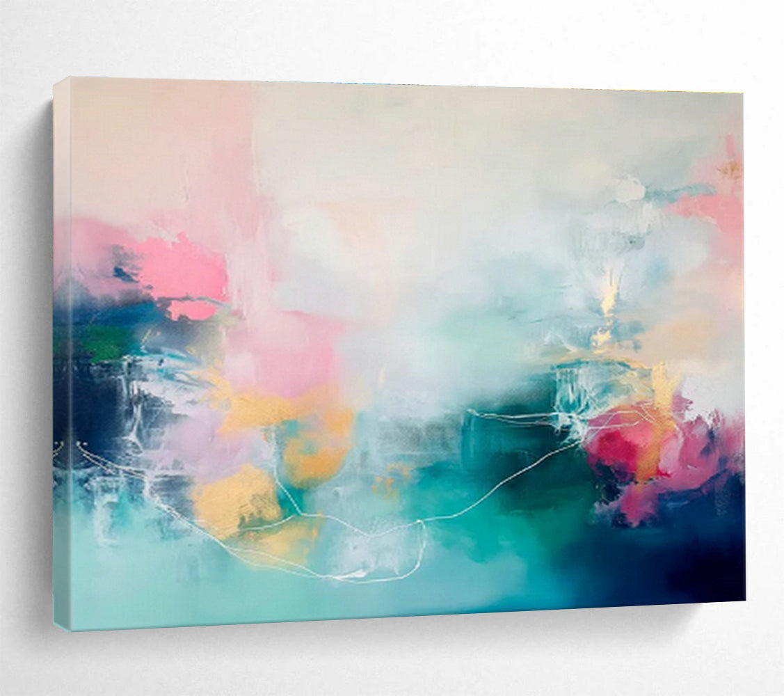 Large Custom Abstract Hand-Painted Art for Biotechnology Gene Editing Lab DLZ2856