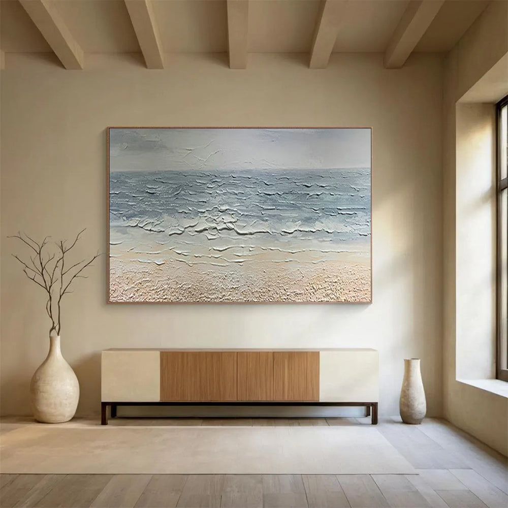 Oversized Hand-Painted Abstract Canvas, Mexican-inspired for Colorful Interiors DLZ3249