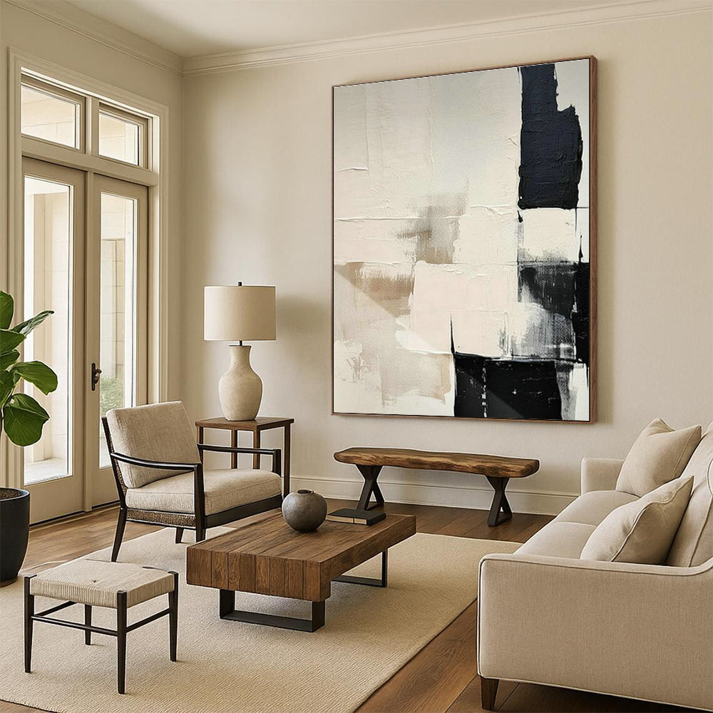 Monumental Large Custom Hand-Painted Abstract Art - Scholarly Atmosphere for University Libraries  DLZ0212