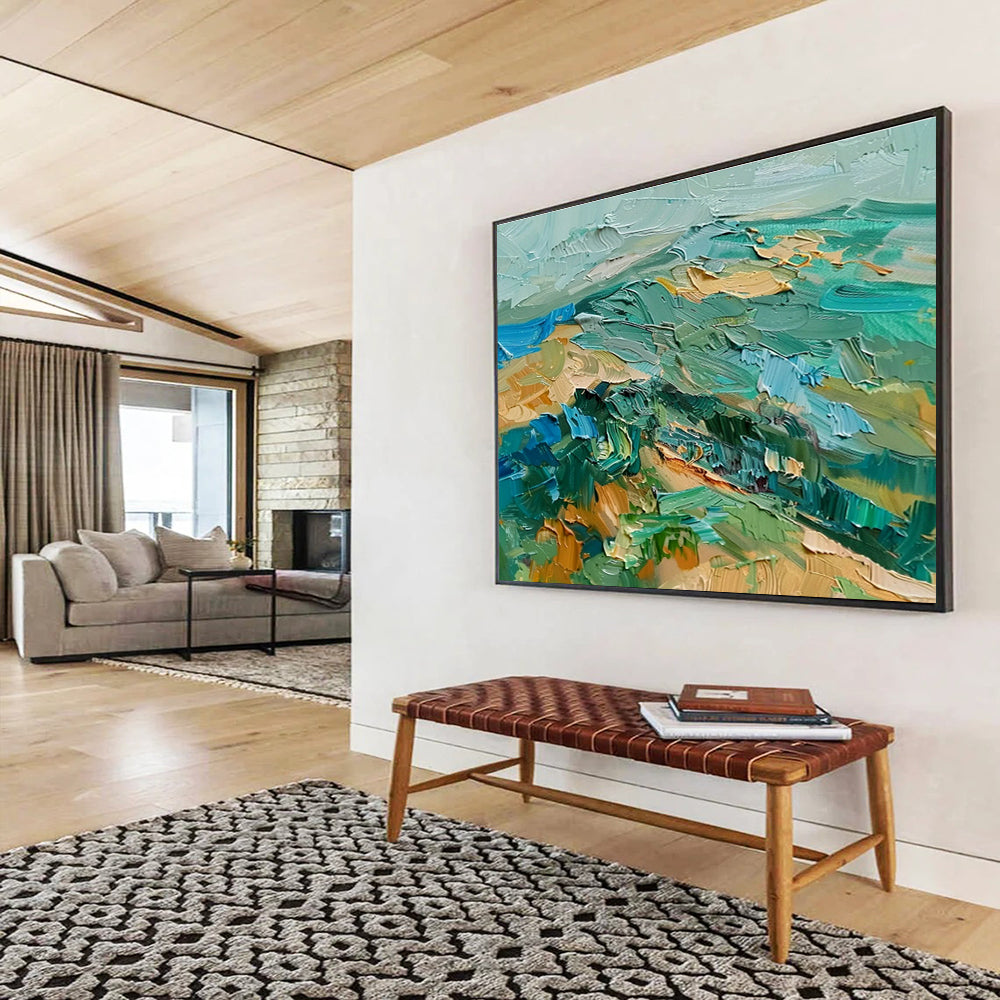 Custom Giant Abstract Hand Painting for Surf Shop DLZ2725