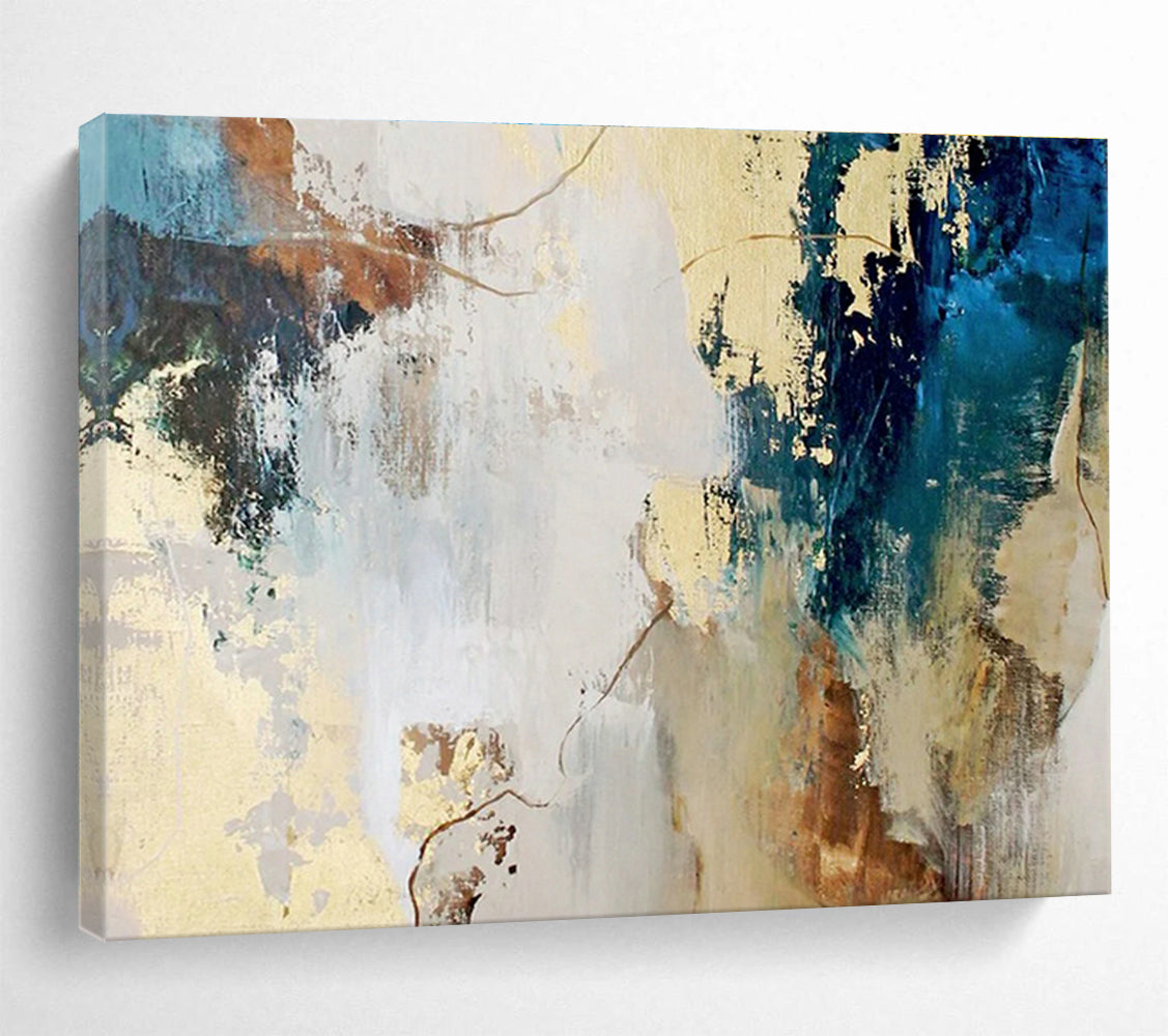Oversized Custom Abstract Hand Painting for Online Language Learning Platform Studio DLZ2896