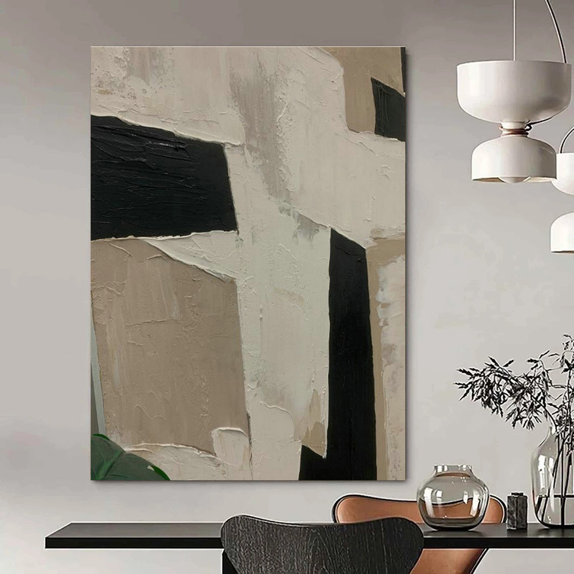 Vast Large-Scale Custom Hand-Painted Abstract Painting - Relaxing Vibe for Wellness Resorts’ Lobbies  DLZ0189