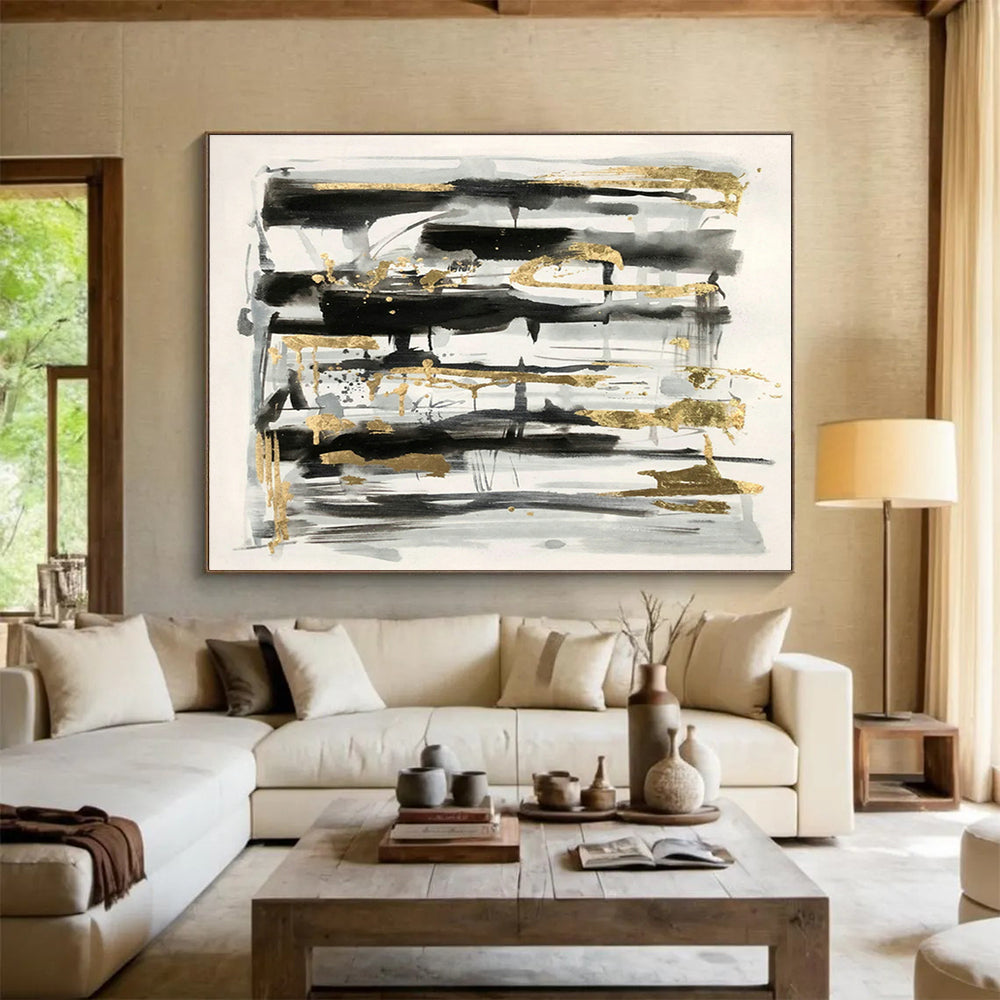 Handmade Large Abstract Wall Art, Energetic Yellow Accents for Kids’ Rooms DLZ3230