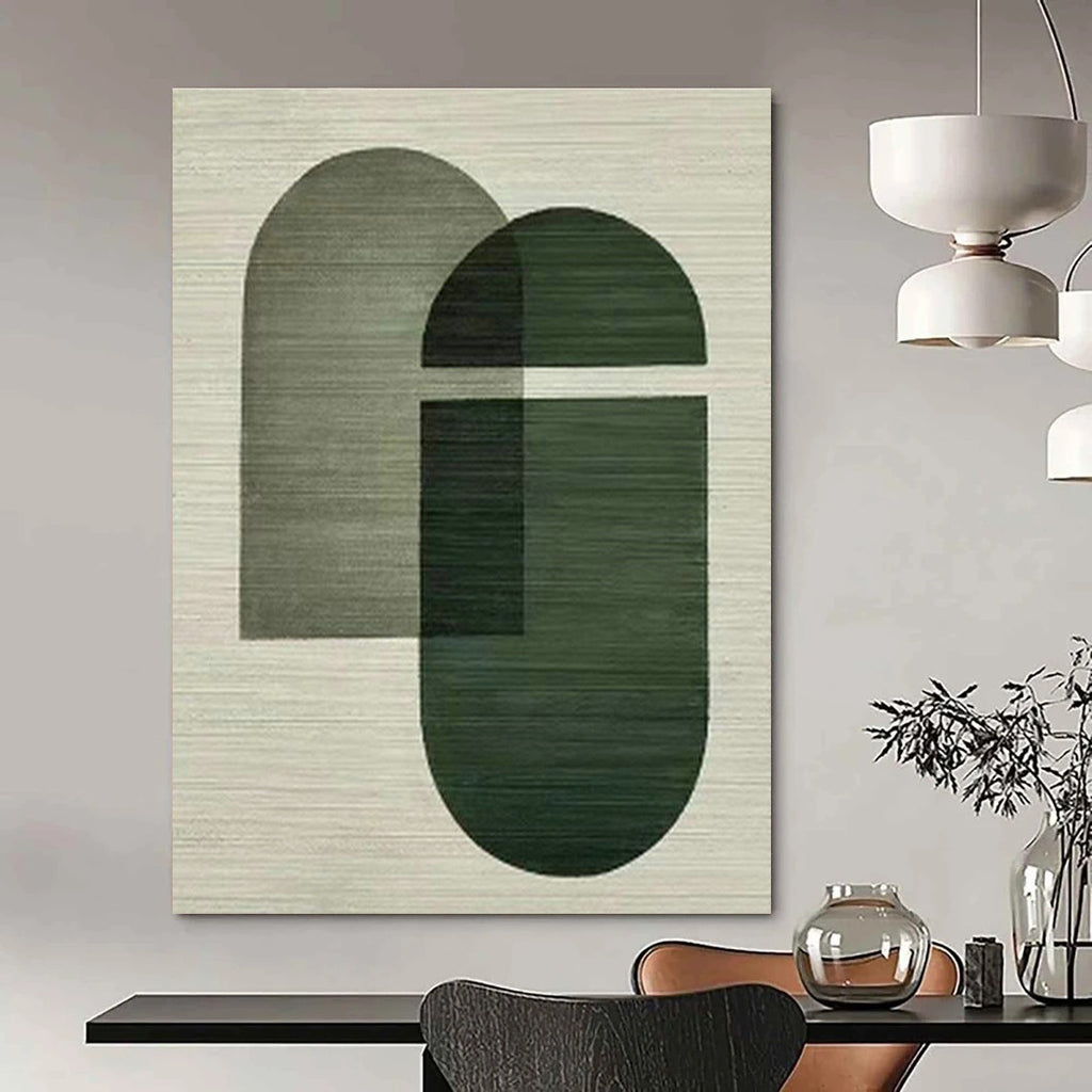 Large Custom Hand-Painted Abstract Canvas - Artistic Tranquility for Japanese Tea Gardens  DLZ0258