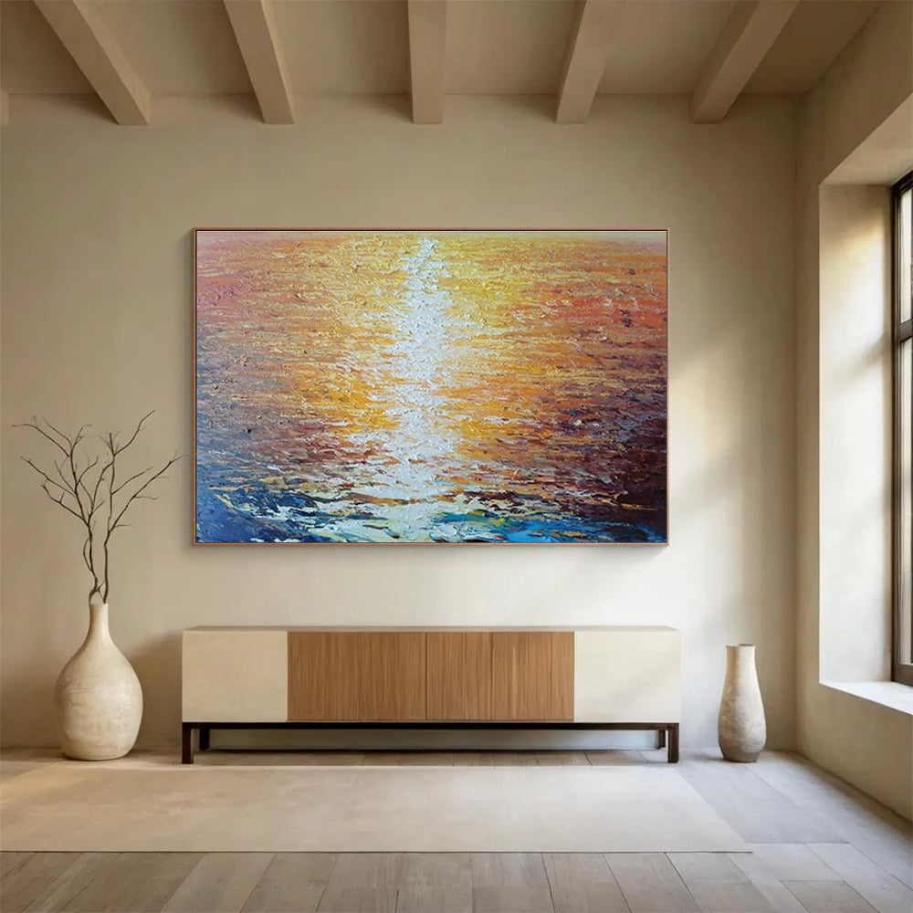 Custom-Made Giant Abstract Hand Painting for Subterranean Fossil Museum Gallery DLZ3021