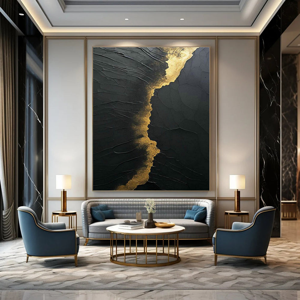 Vast Large-Scale Custom Hand-Painted Abstract Canvas - Artistic Imagination for Children’s Art Camps  DLZ0261