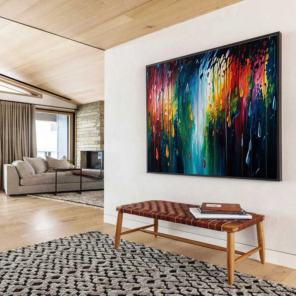 Oversized Handmade Abstract Canvas, Customizable for Bedroom Decor DLZ3251