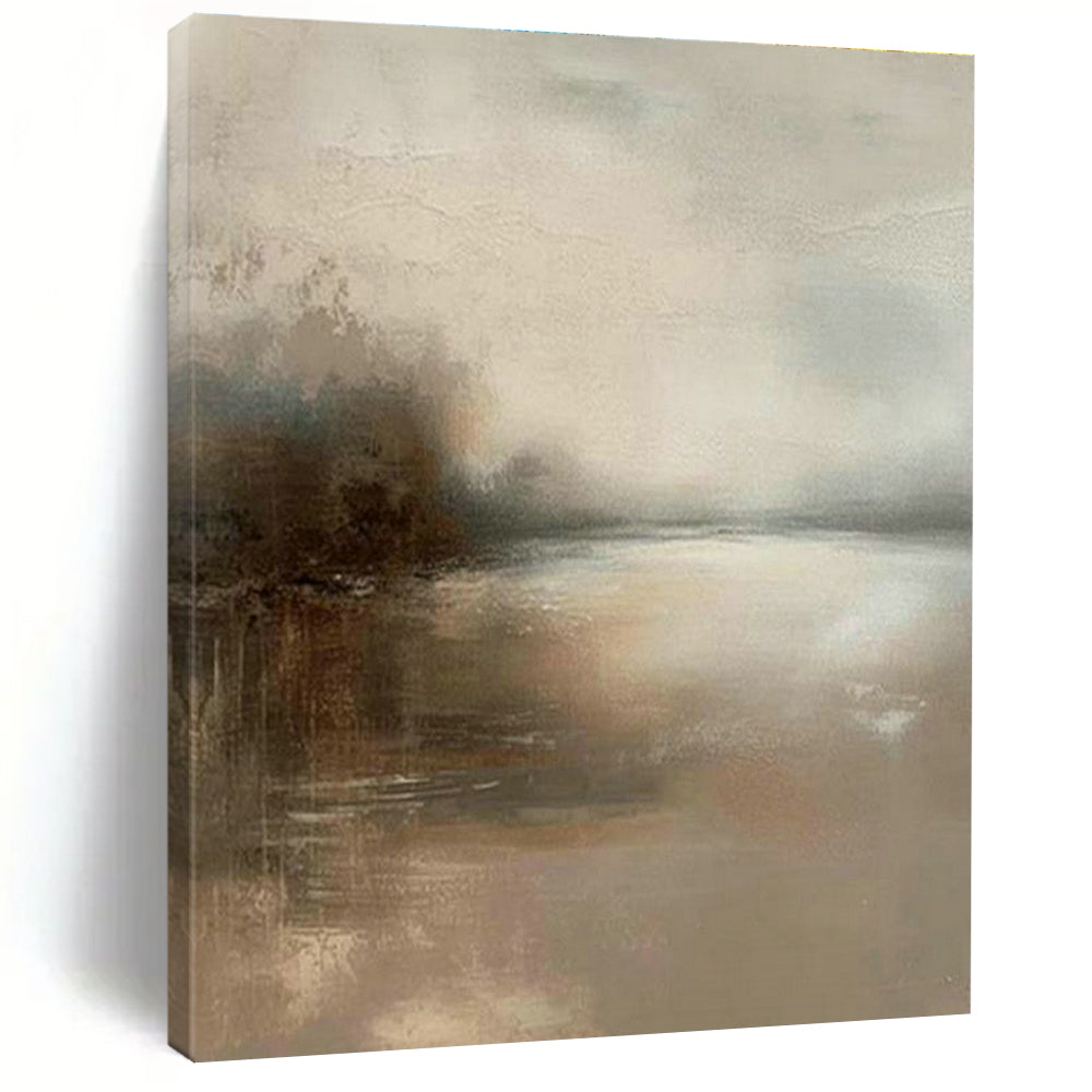 Immense Custom Hand-Painted Abstract Painting - Artistic Sophistication for Art Criticism Seminars  DLZ0231