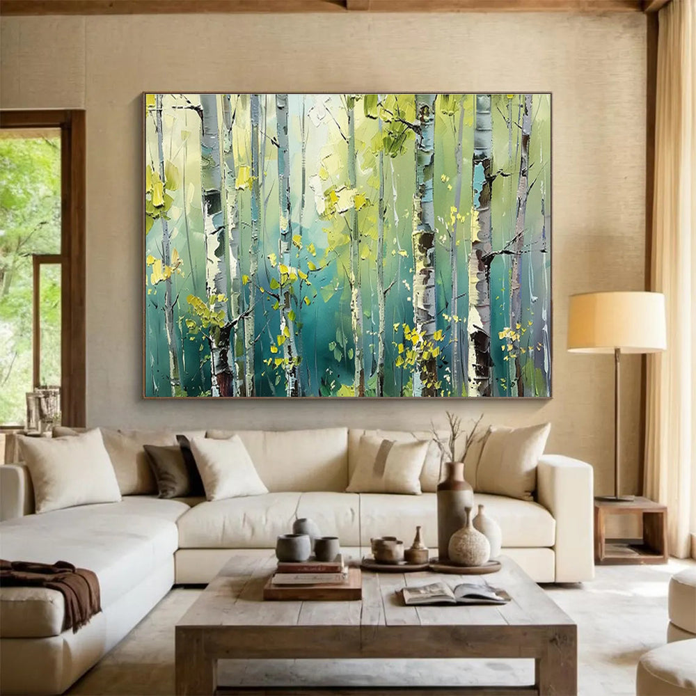Custom Giant Abstract Hand Painting for Vertical Urban Aquarium Water Filtration Facility DLZ3054