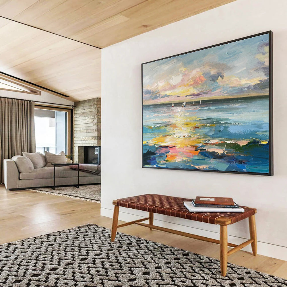 Bespoke Equestrian Center Oversized Hand-Painted Art