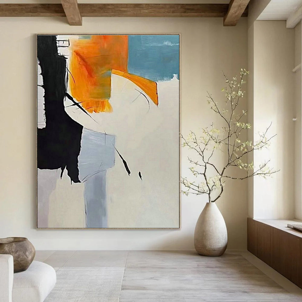 Immense Custom Hand-Painted Abstract Painting - Artistic Rage for Heavy Metal Concert Halls  DLZ0319