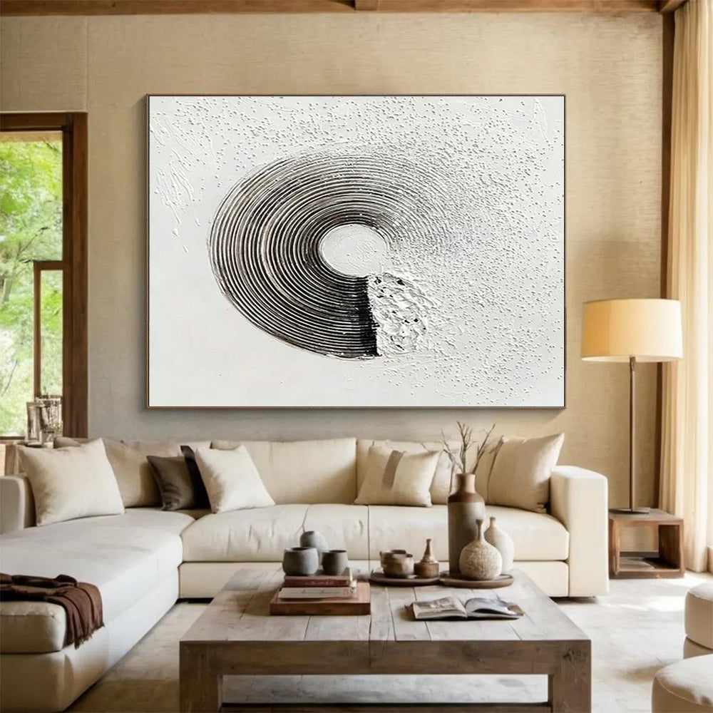 Custom-Made Giant Abstract Hand Painting for Deep-Sea Submarine Rescue Training Center DLZ3029