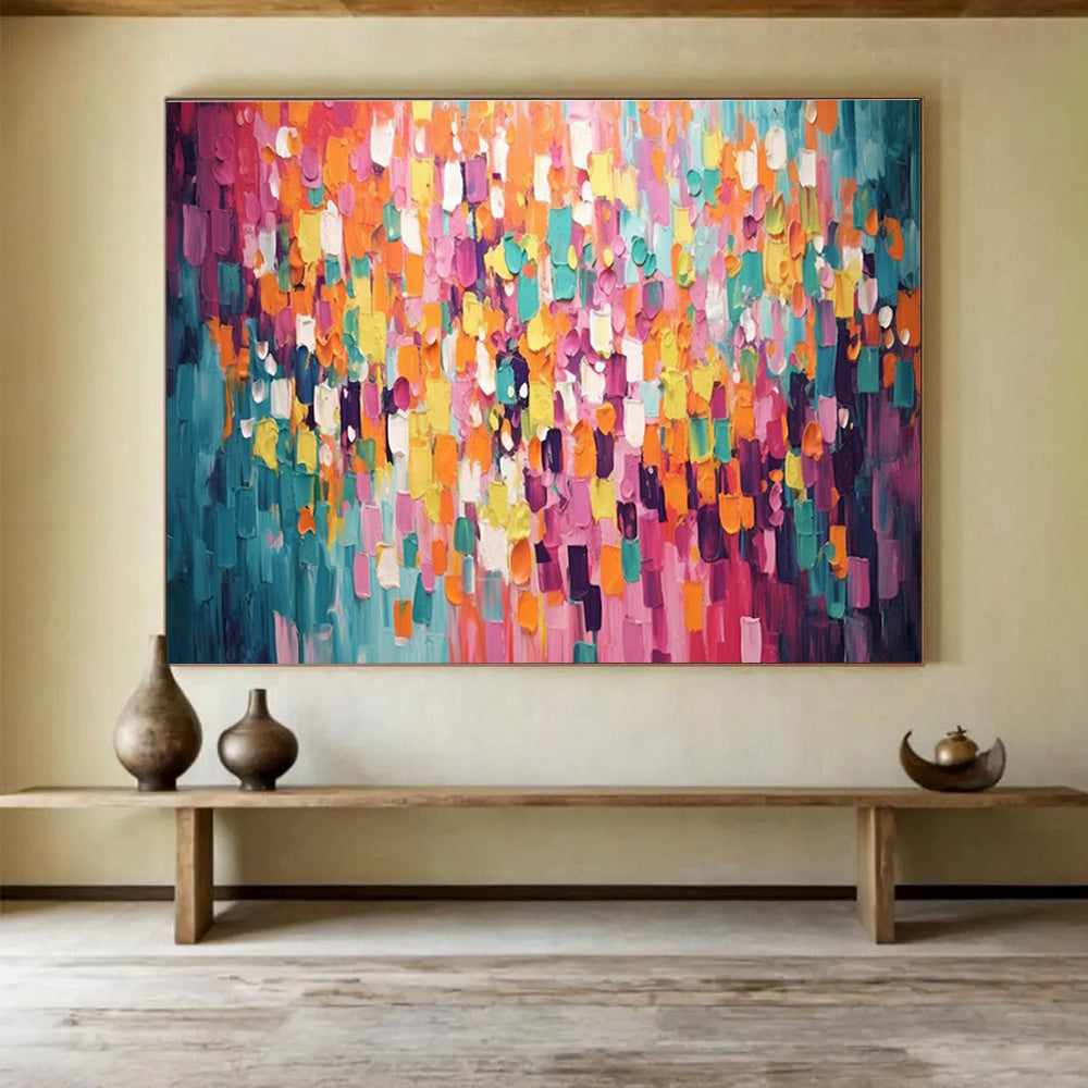 Big Custom Hand-Painted Abstract Wall Art for Office Spaces DLZ3252