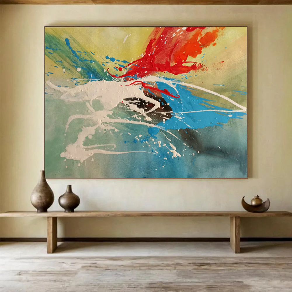Hand-Painted Large Abstract Artwork, Minimalist Style for Modern Homes DLZ3227