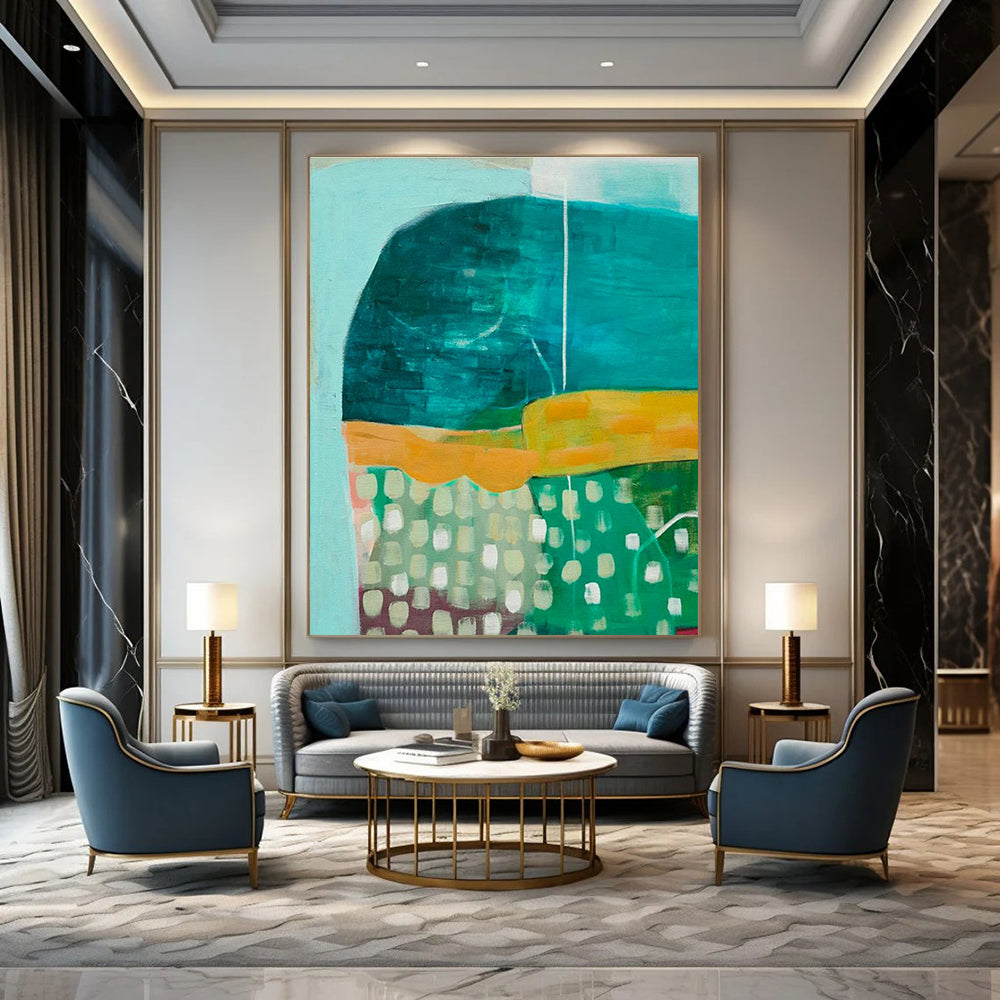 Jumbo Customizable Hand-Painted Abstract Artwork for Underwater Photography Galleries  DLZ0094