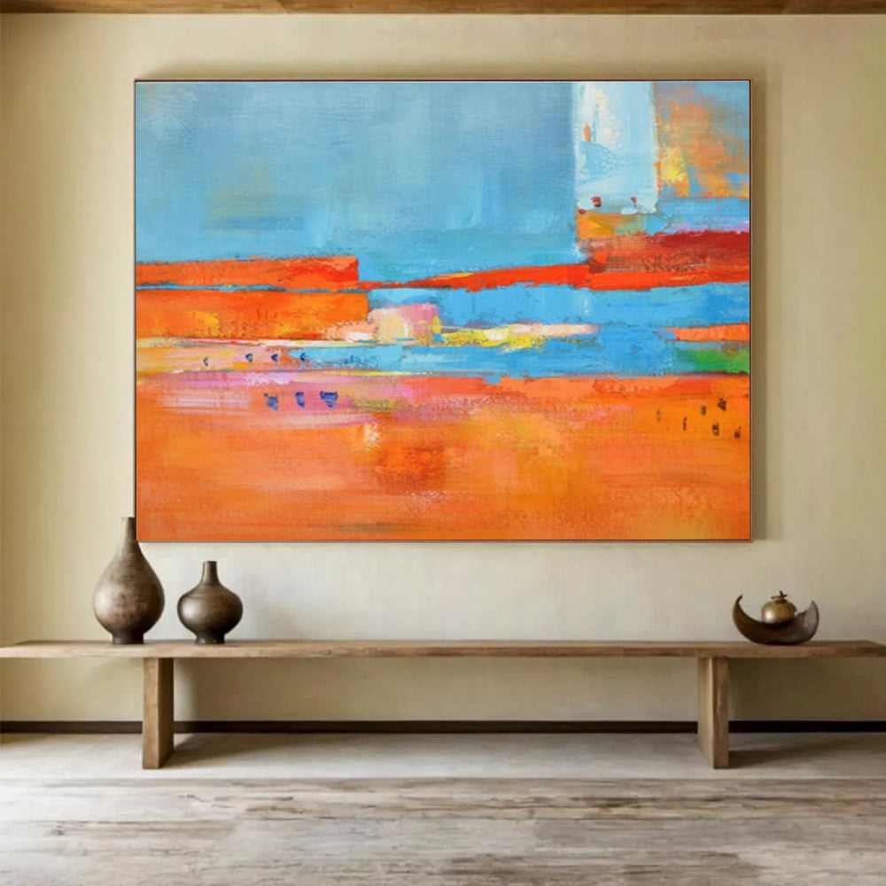 Oversized Custom Abstract Hand Painting for Train Station Main Hall DLZ2792
