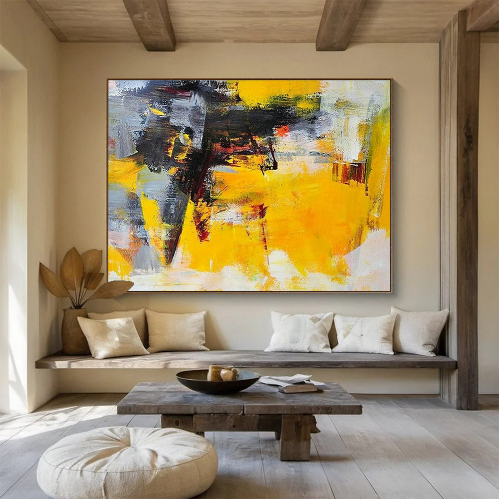 Customized Large Abstract Hand Painting for Airship Hangar Maintenance Area DLZ2813