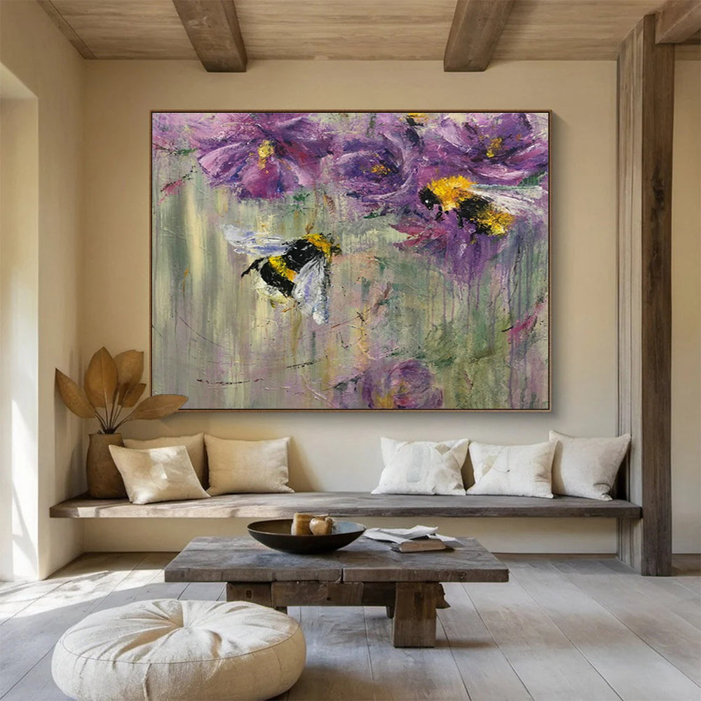 Large-Size Custom Abstract Hand Painting for Urban Rooftop Solar-Powered Ventilation System Facility DLZ3102