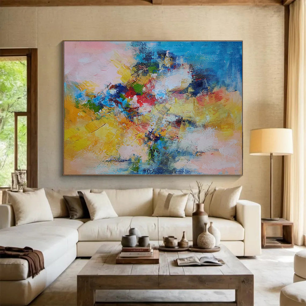 Customizable Rooftop Garden Abstract Hand Painting