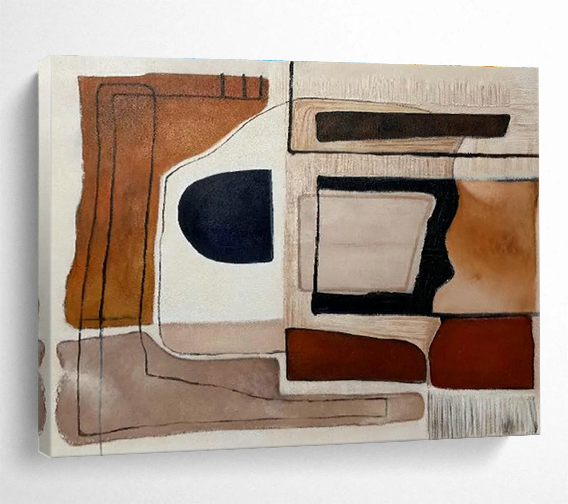 Customized Large-Scale Abstract Hand Painting for Arctic Tundra Reindeer Herding Cooperative Hub DLZ3039