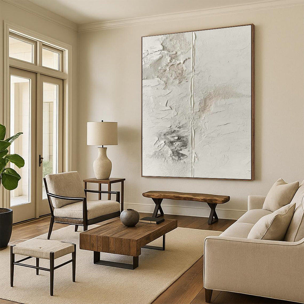 Monumental Large Custom Hand-Painted Abstract Art - Elegant Ambiance for Fine China Showrooms  DLZ0242