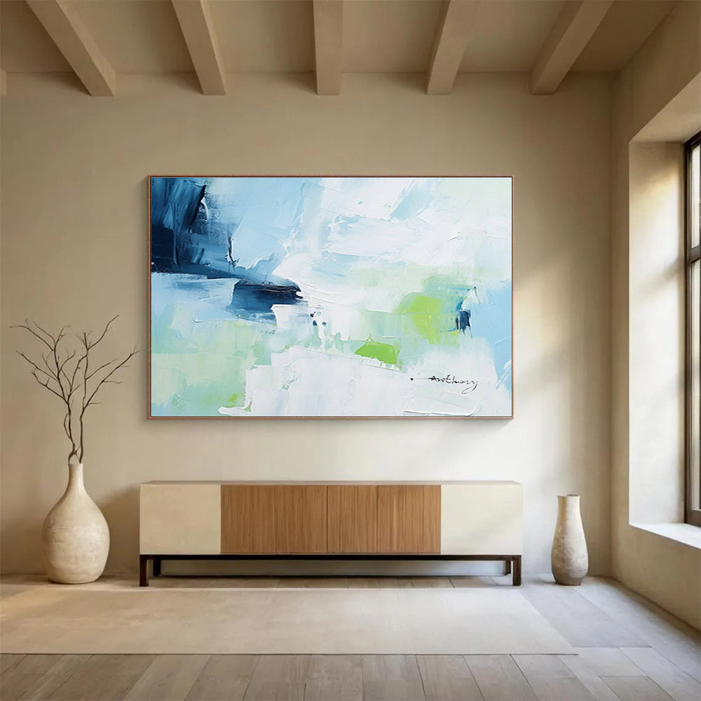 Oversized Custom Abstract Hand Painting for Cafe DLZ2692
