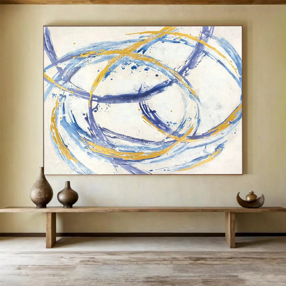 Oversized Hand-Painted Abstract Art, Mixed Media Textures for Creative Studios DLZ3231