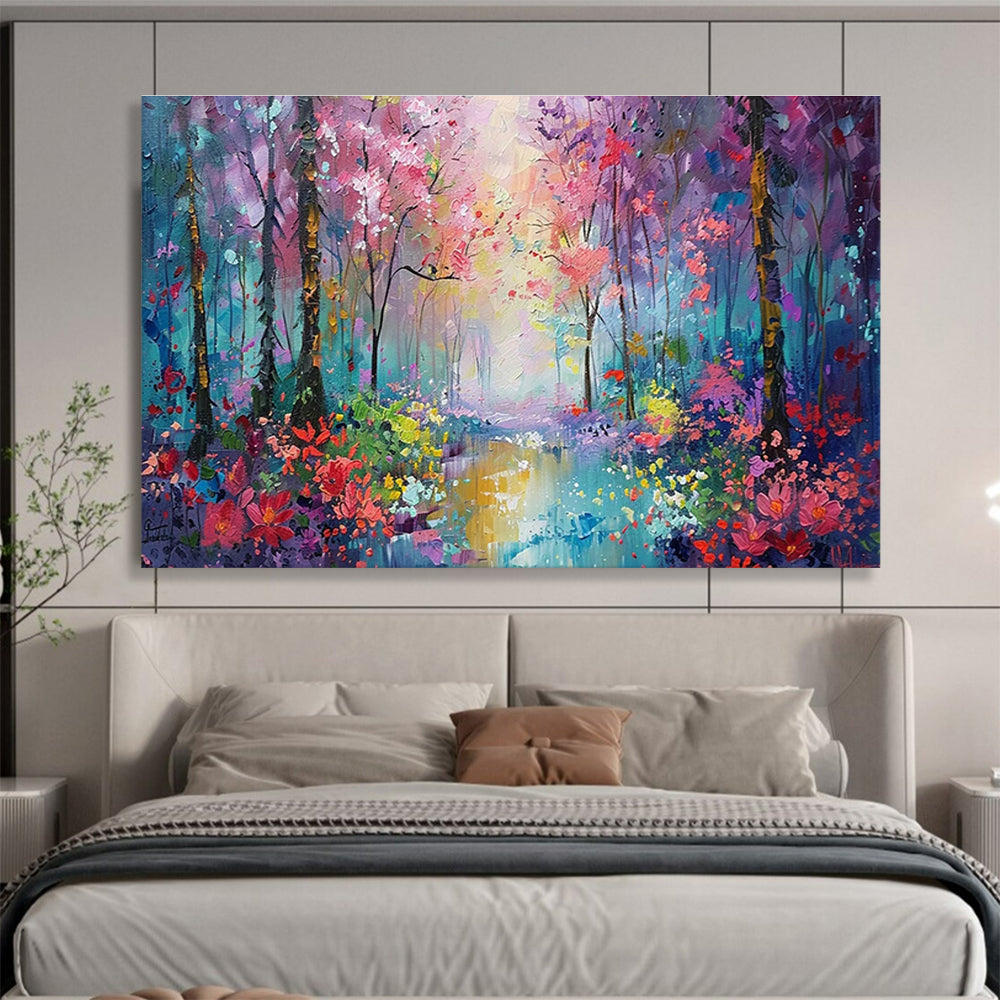 Custom Giant Abstract Hand Painting for Subterranean Aquifer Water Flow Modeling and Simulation Center DLZ3149