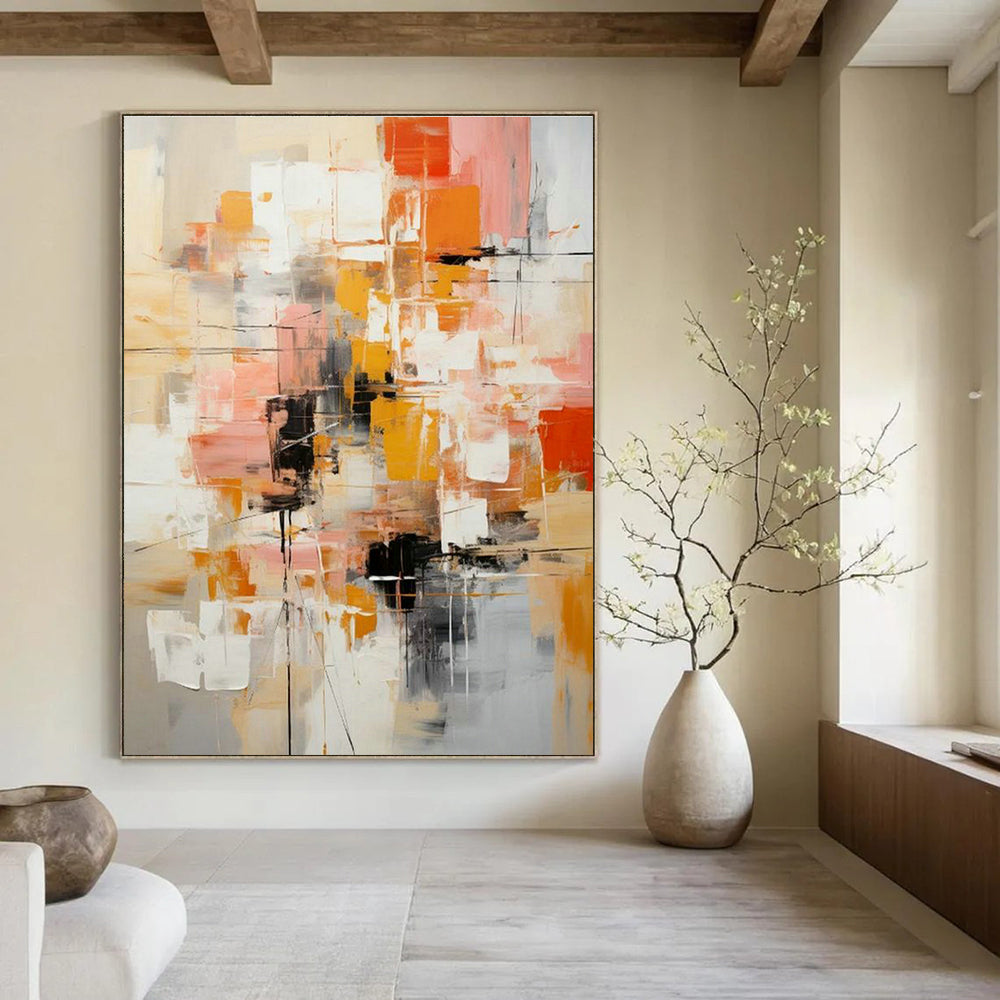 Immense Custom Hand-Painted Abstract Painting - Quantum Realms for Physics Lecture Halls  DLZ0342
