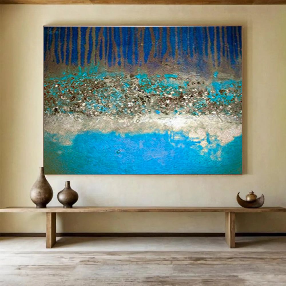 Customized Large Abstract Hand Painting for Dental Surgery Center DLZ2769