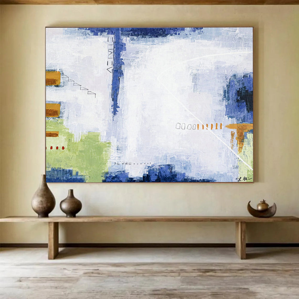 Large Custom Abstract Hand-Painted Art for Desert Sand Dune Research Station DLZ2957