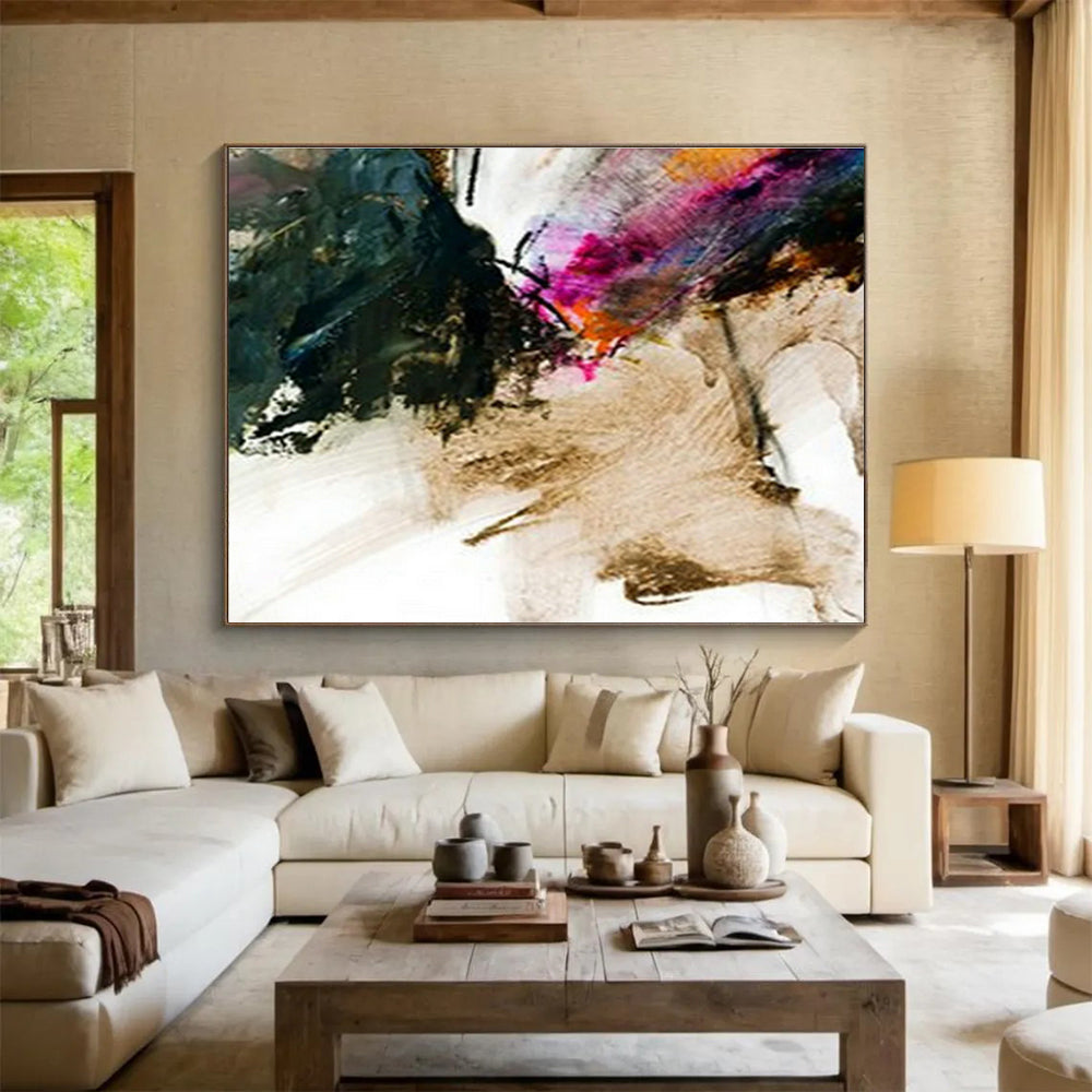 Large-Size Custom Abstract Hand Painting for Dialysis Center DLZ2778