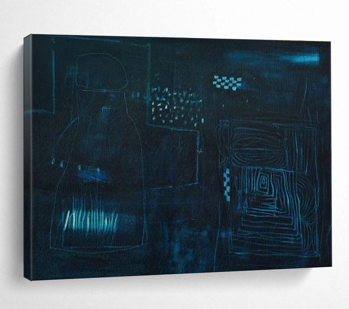 Monochromatic Gradient Custom Hand-Painted Abstract Art with Texture for Bathrooms and Humid Spaces