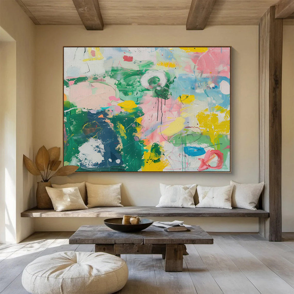 Oversized Custom Hand-Painted Abstract Art for Subterranean Cave Exploration Research Center DLZ2866