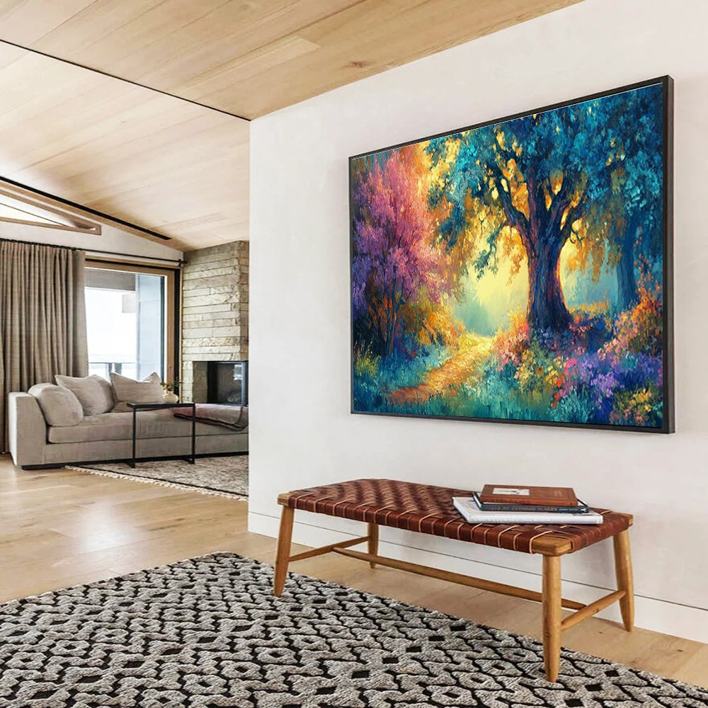Customized Large-Scale Abstract Hand Painting for Urban Pollinator Pathway Creation Center DLZ3081