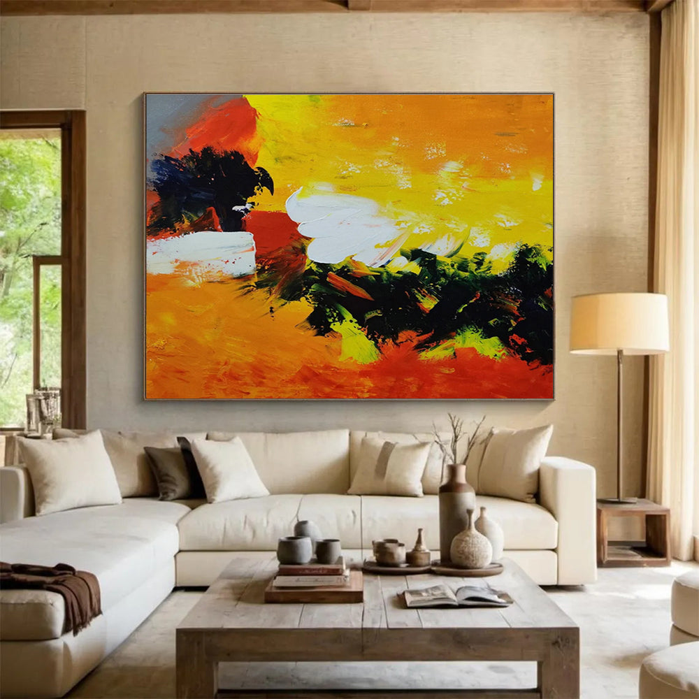 Large-Size Custom Abstract Hand Painting for Urban Vertical Aquaponics Training Academy DLZ3036