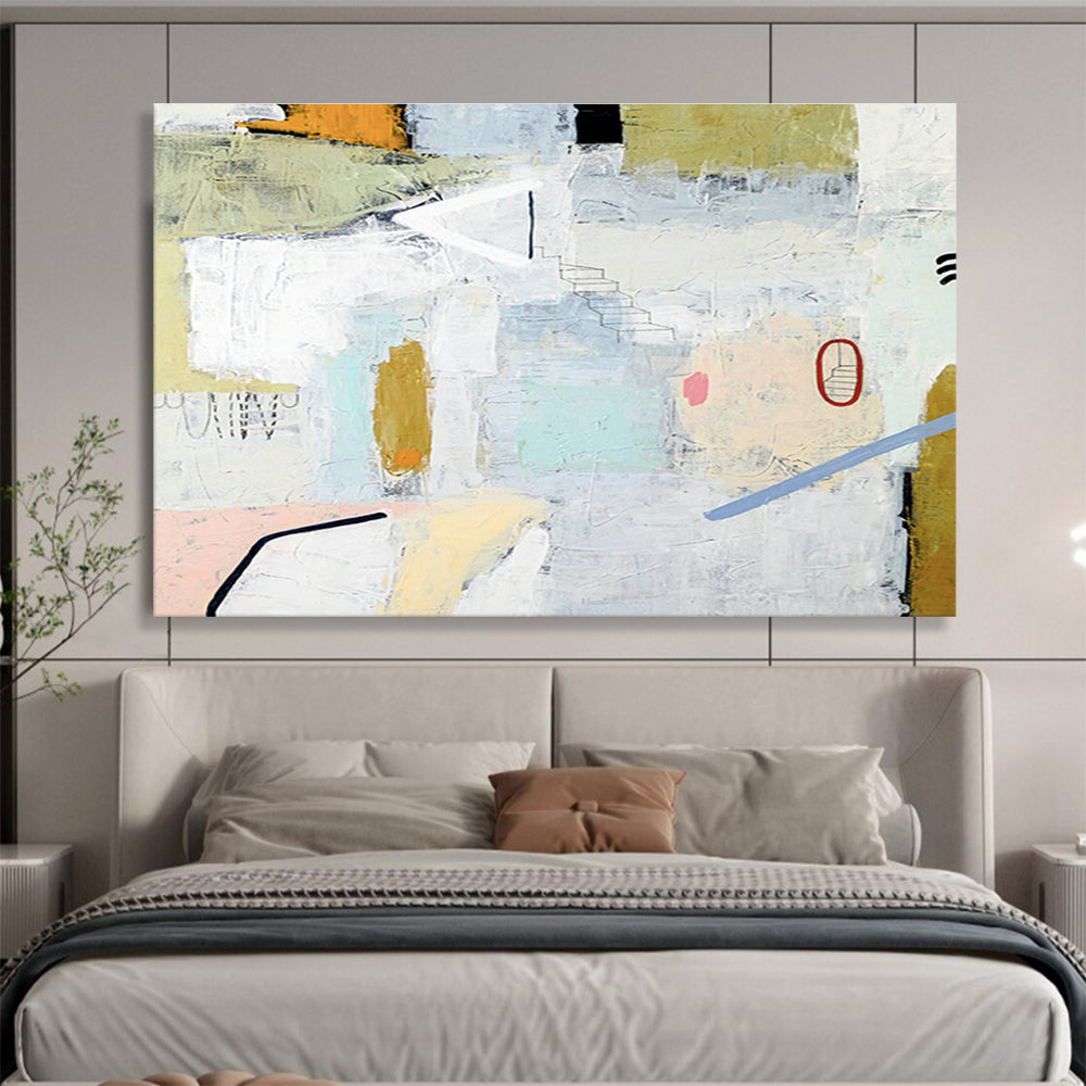Custom-Made Giant Abstract Hand Painting for River Tidal Energy Generation Facility DLZ2938