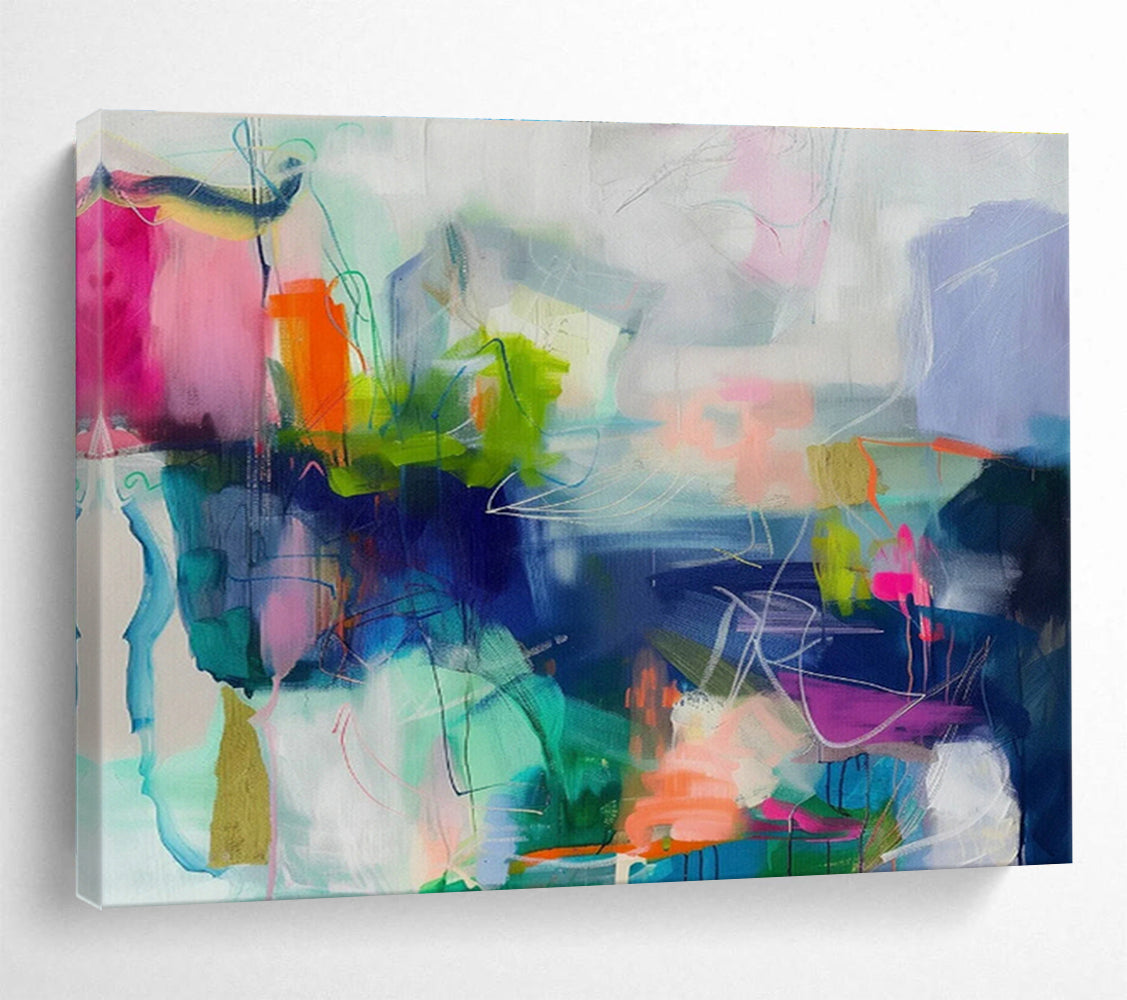 Oversized Custom Hand-Painted Abstract Art for Lunar Rover Manufacturing Facility DLZ2858