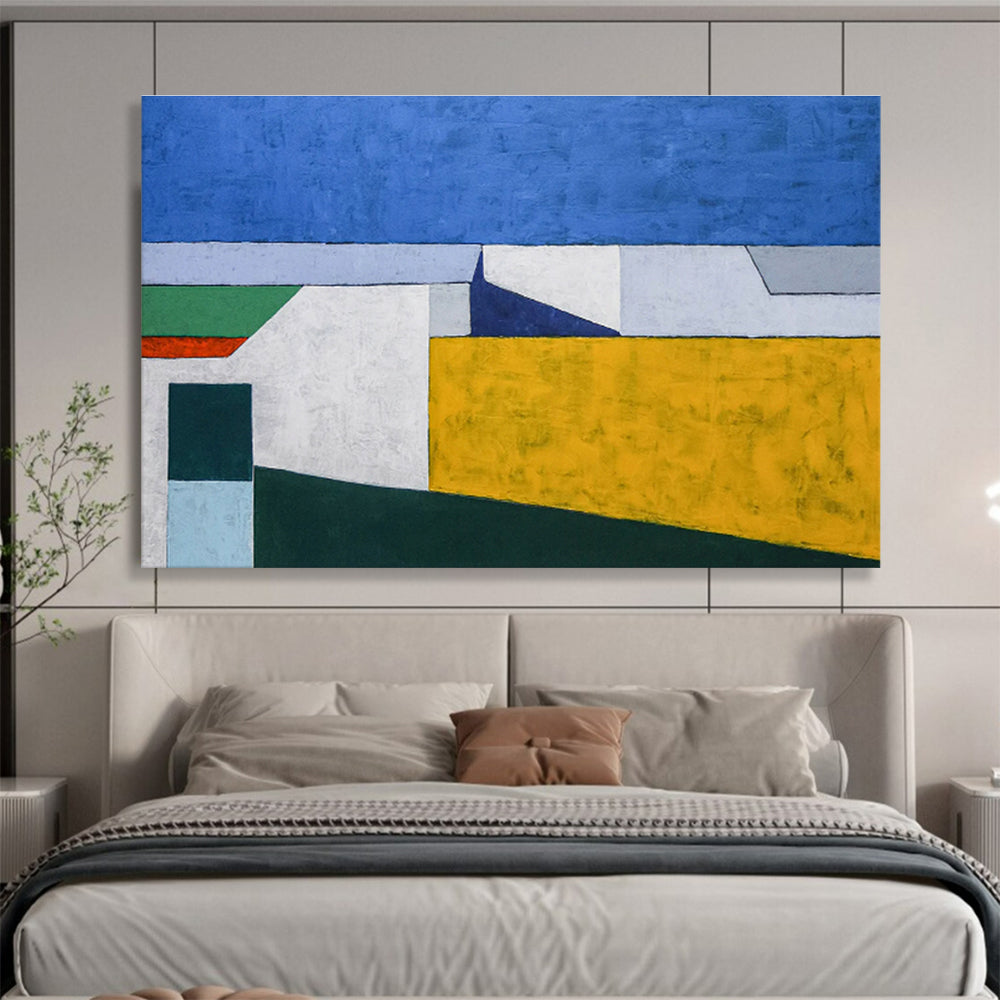 Large Custom Abstract Hand-Painted Art for Ocean Wave Energy Converter Platform DLZ2941