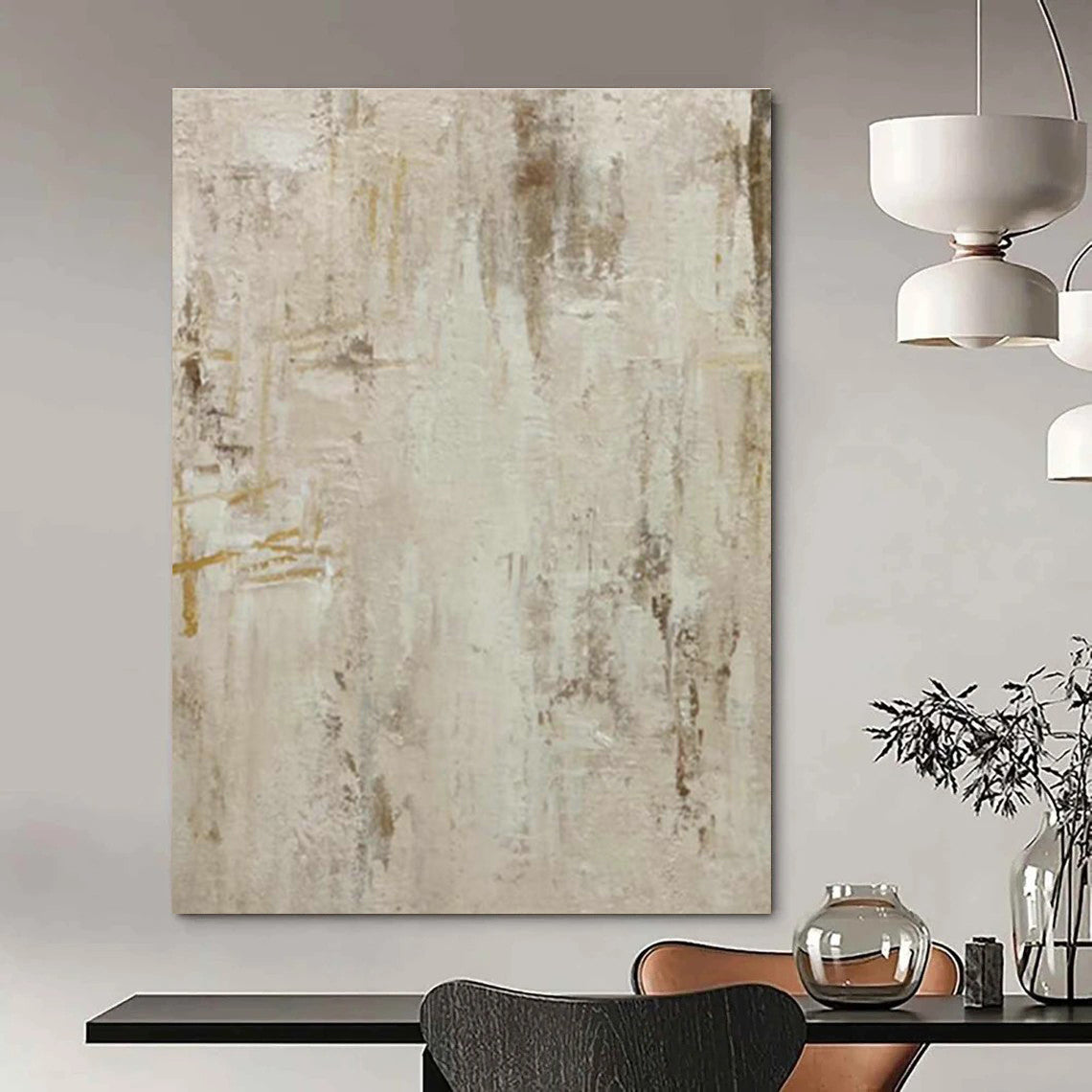 Immense Large-Scale Custom Hand-Painted Abstract Canvas - Artistic Fusion for Culinary Schools  DLZ0224