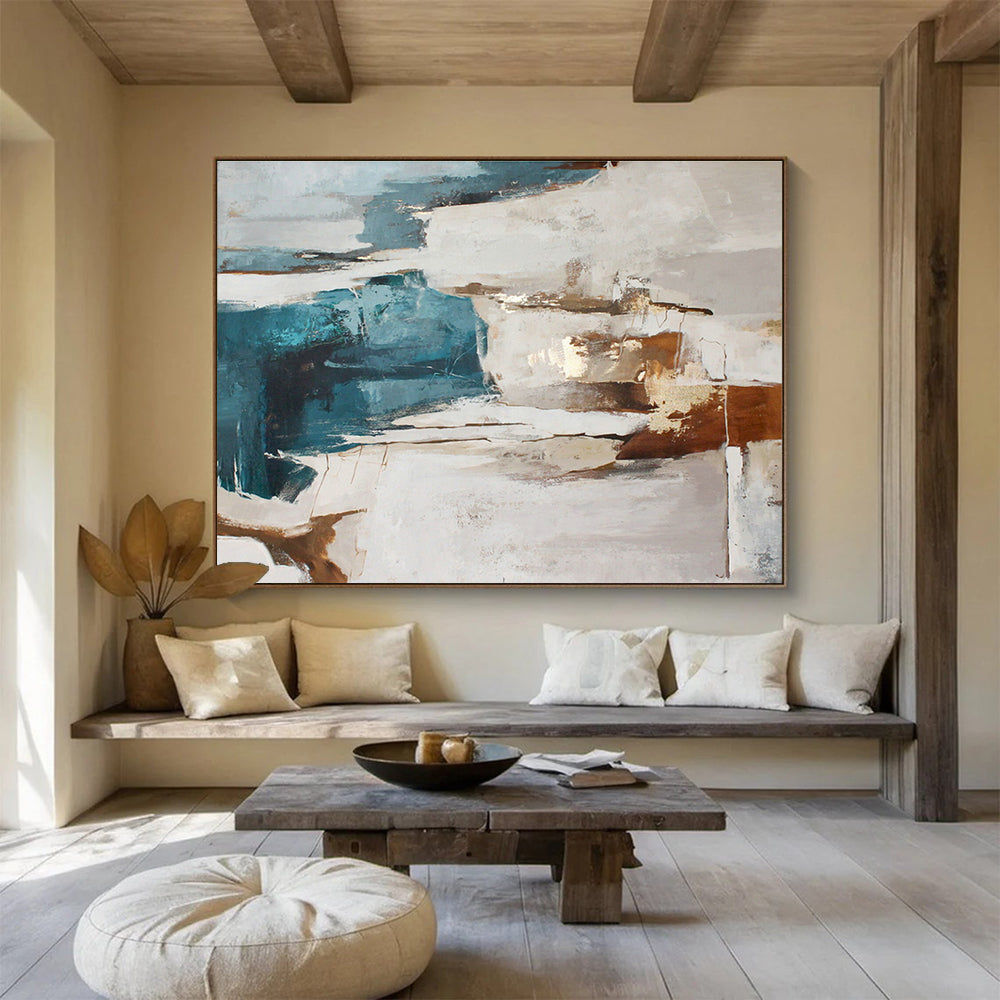 Large Custom Abstract Hand-Painted Art for Cave Restaurant Dining Area DLZ2904