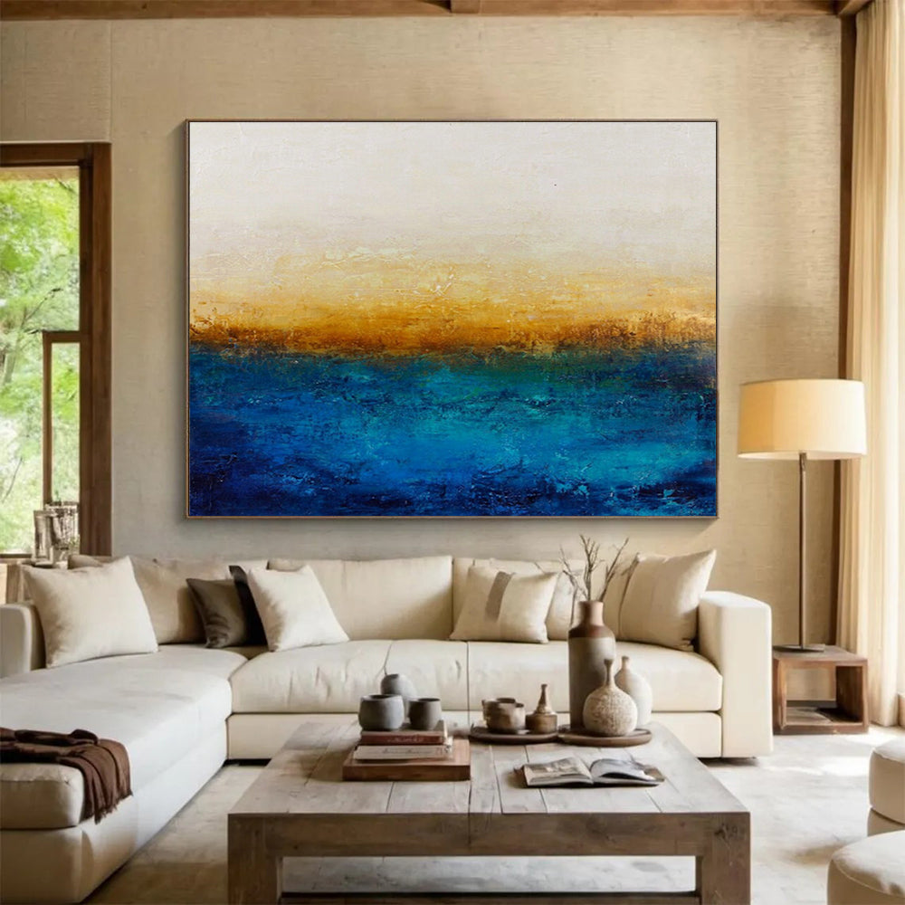 Large Geometric Abstract Canvas - Made to Order Oil on Linen for Office Decor