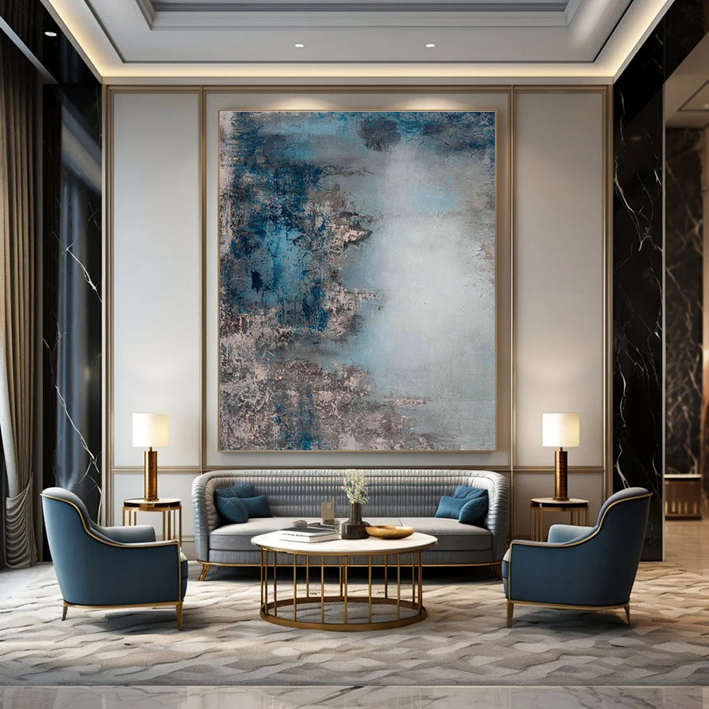 Extra Large Custom Hand-Painted Abstract Wall Art for Beekeeping Farms’ Visitor Centers  DLZ0020